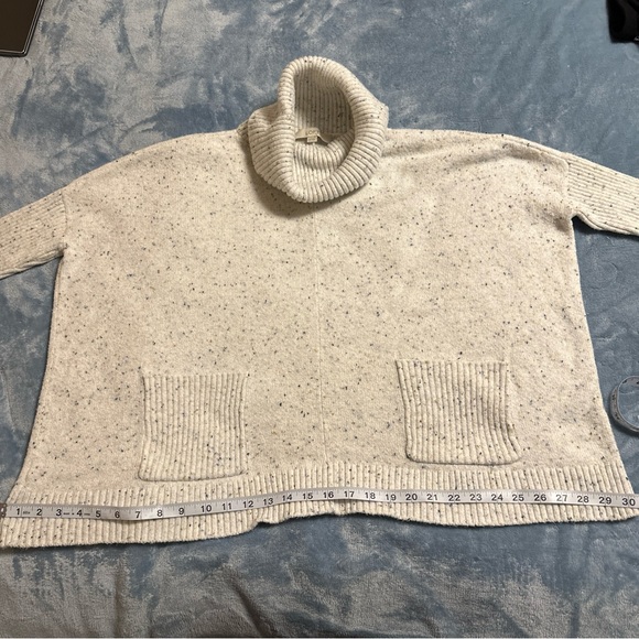 Loft Boat Neck Sweater White Flecks  Cream With Colorful Flecks - Picture 8 of 12